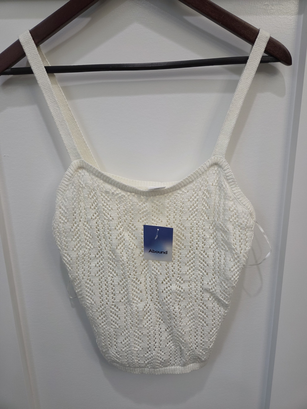 Abound Cream Open-Knit Camisole Tank